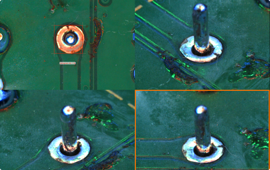 下面検査装置　アングルカメラの画像