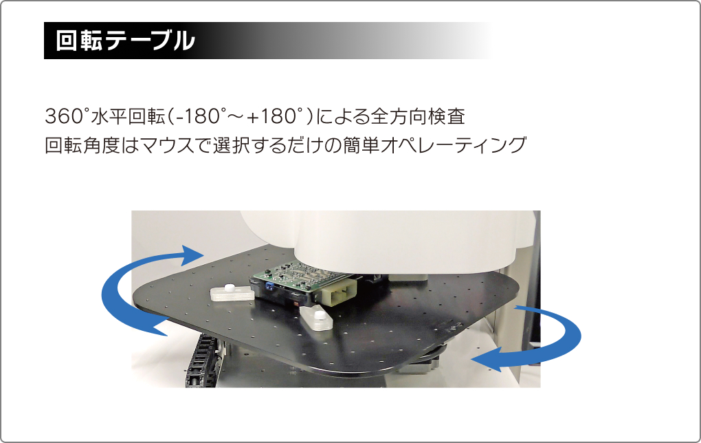 多機能検査装置　回転テーブル